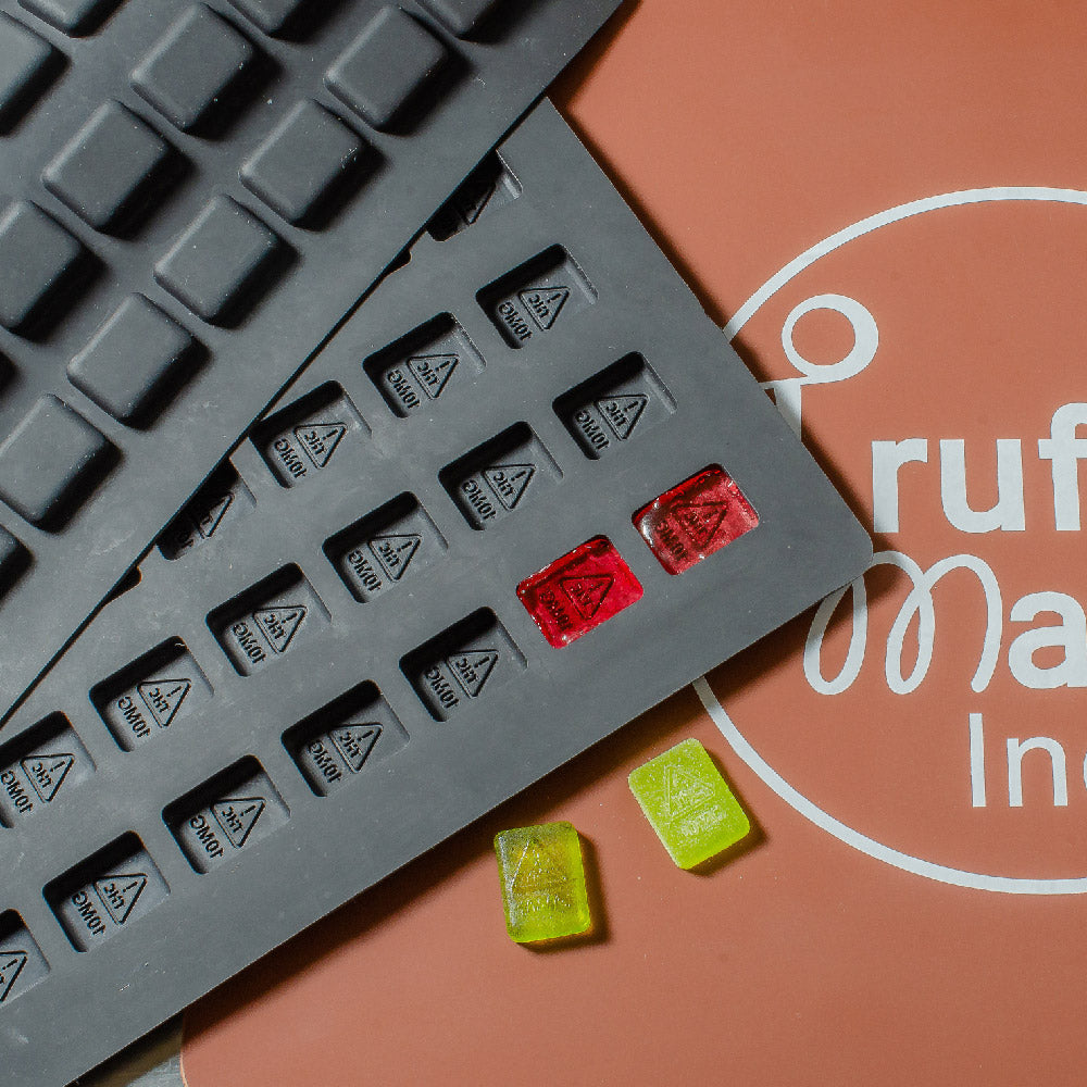 Mini square mold with logo candy