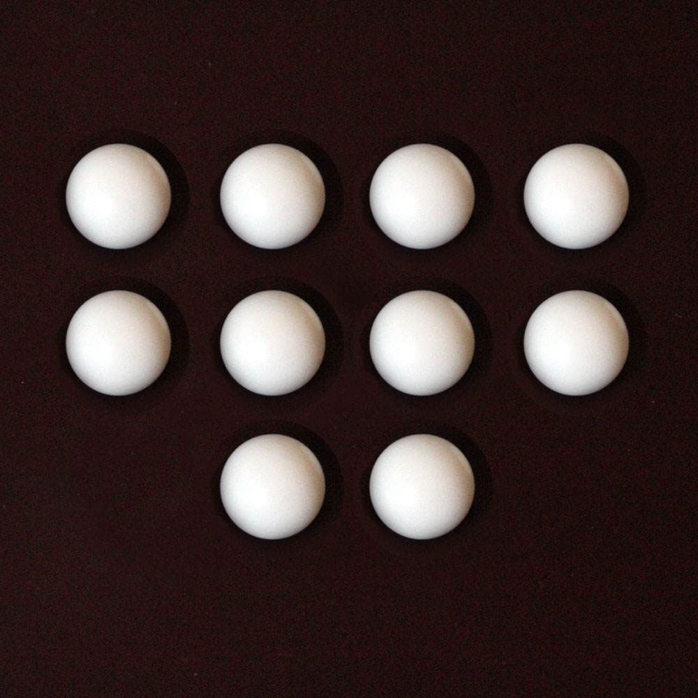 White Nylon Precision Balls - 10 pack