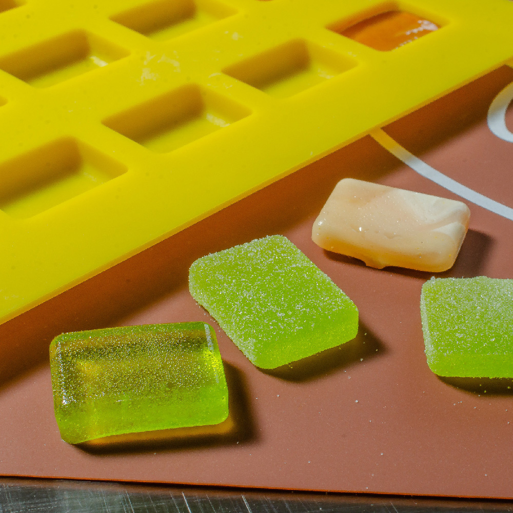 Square Silicone Candy Molds - Mini Silicone Molds for Hard Candy, Chocolate,  Gummy, Caramel, Ganache, Ice Cubes (2)